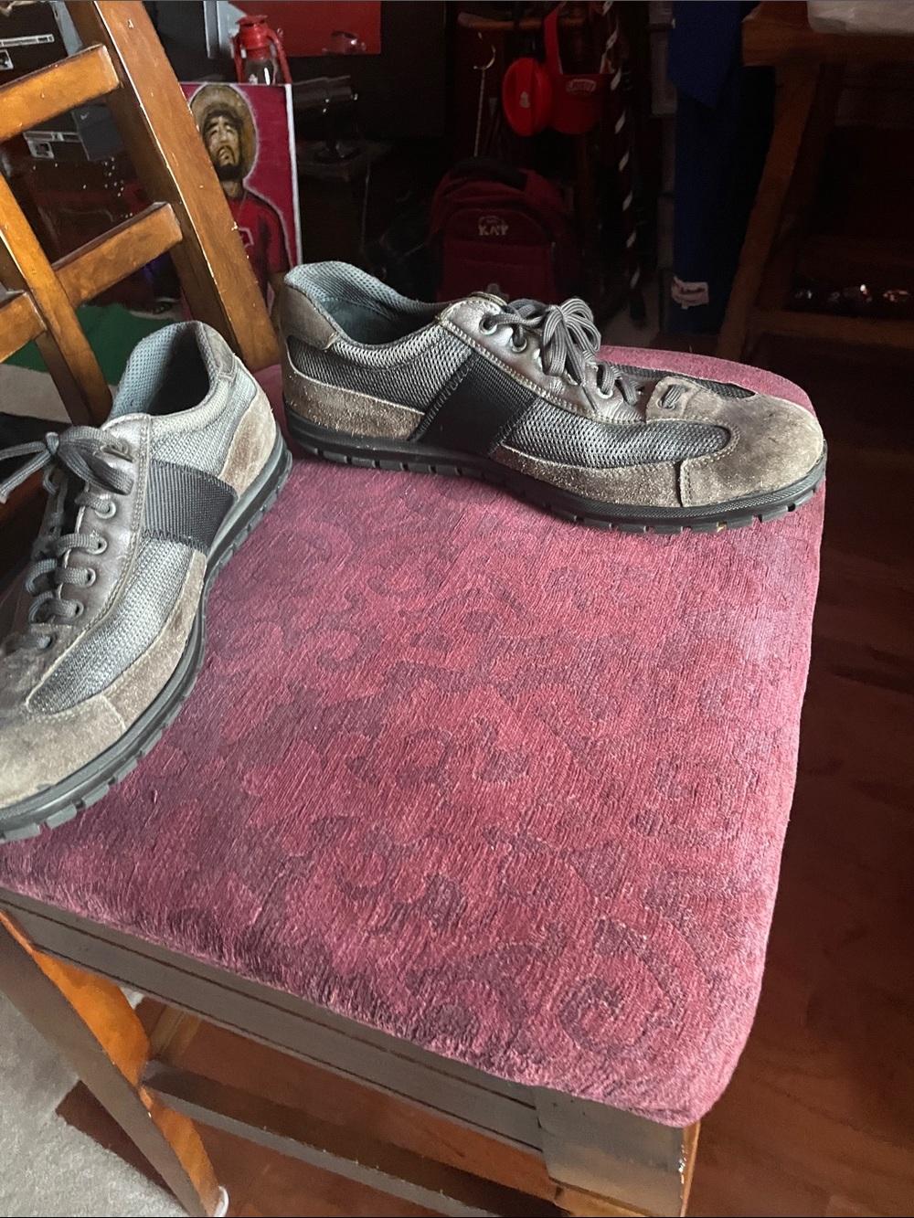 Prada Men's Gray Suede & Mesh Athletic Sneakers - Picture 5 of 5